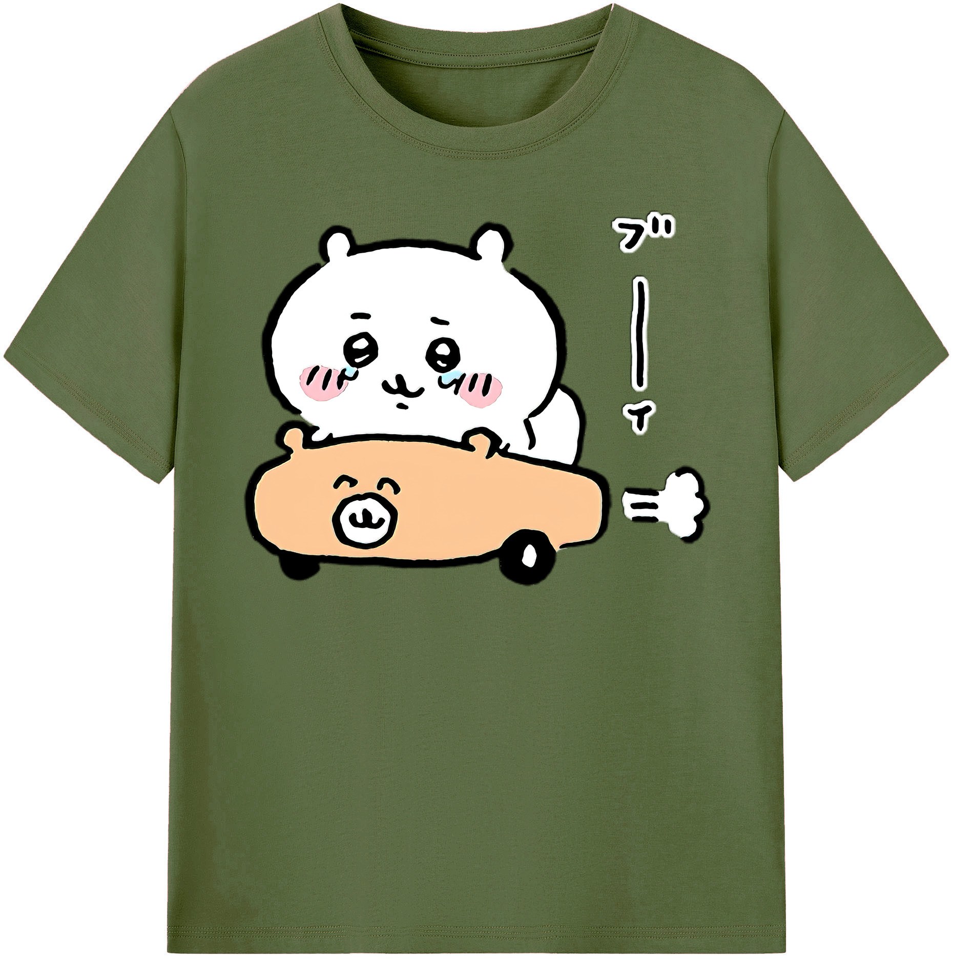 （画像用） ちいかわ ちいかわ Chii-kawa chiikawa 綿100％半袖Tシャツ（フロントプリント）